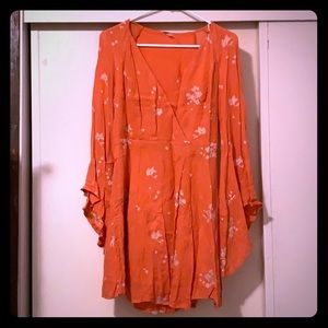 Free people dress with flowy sleeves